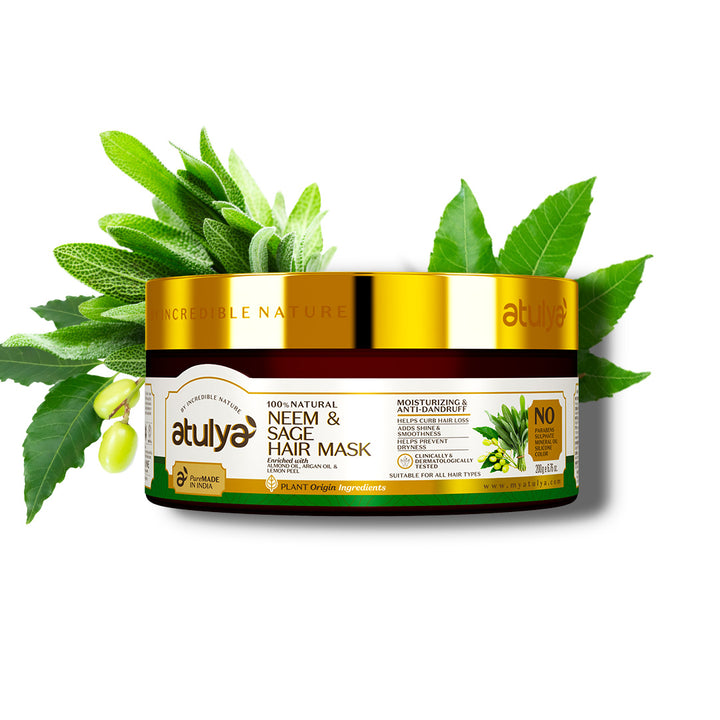 atulya Neem & Sage Hair Mask - Sulphate & Parabens Free(100% Natural)