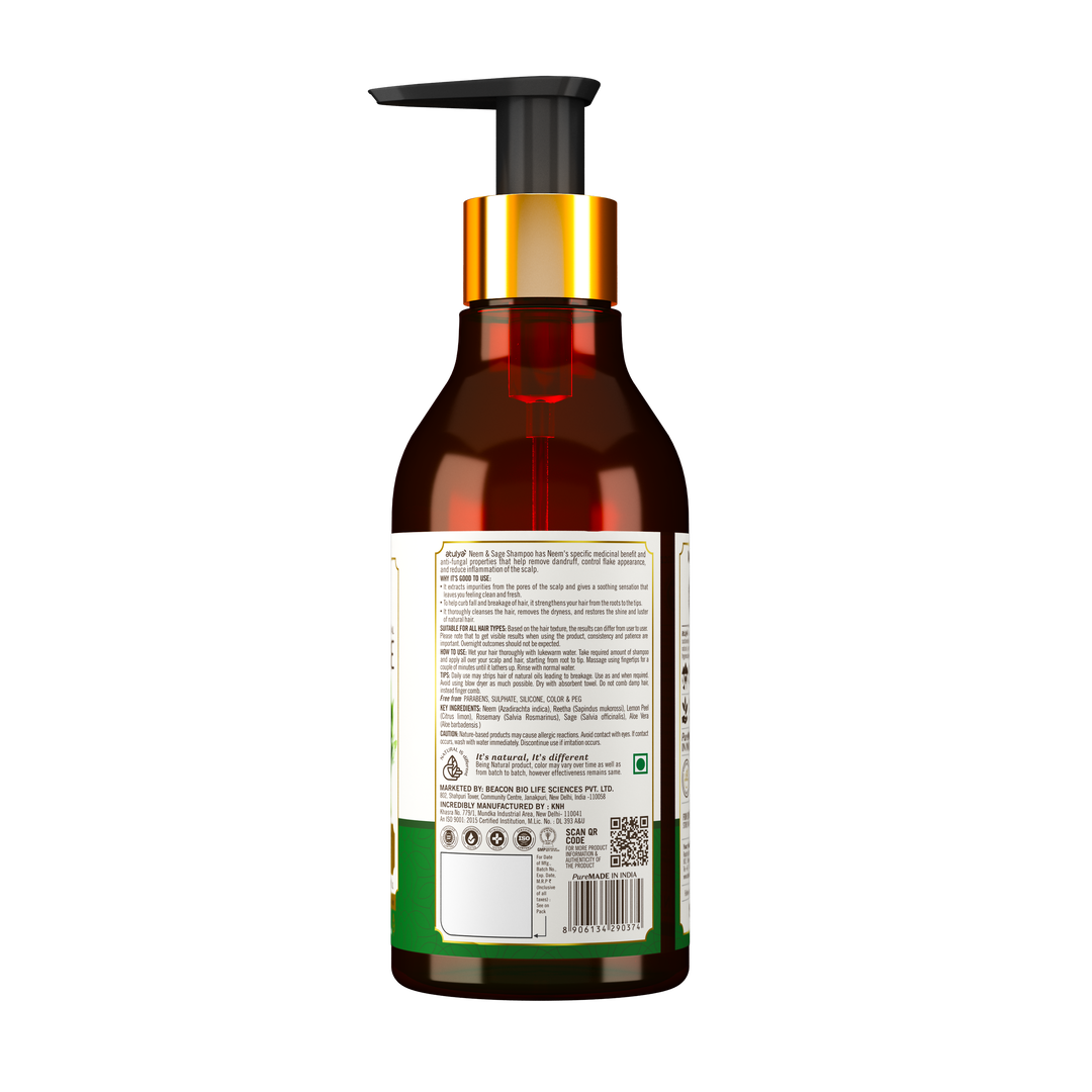 atulya Neem & Sage Shampoo - Sulphate & Parabens Free(100% Natural)