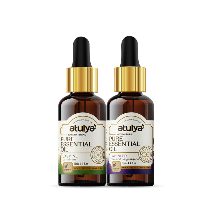 Atulya Jasmine, Lavender Essential Oil Combo (Pack of 2)