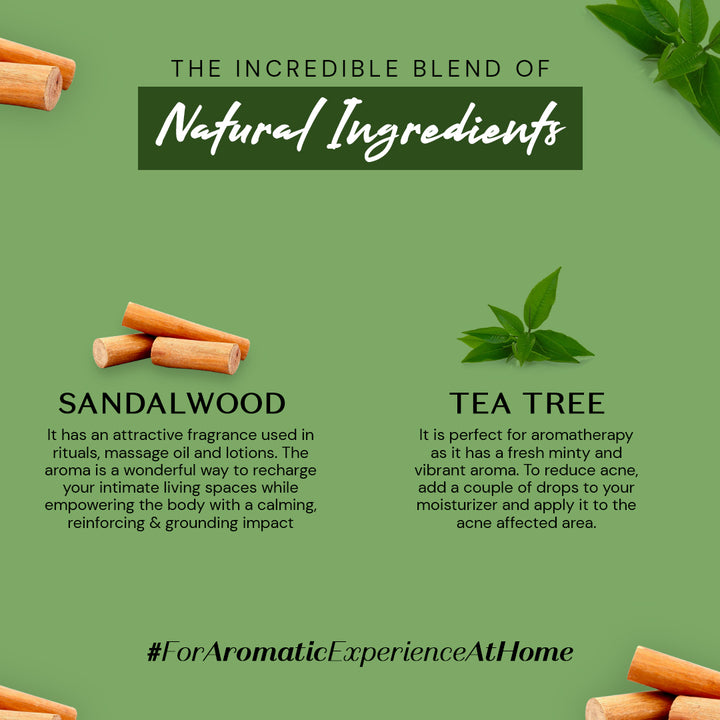 Atulya Tea Tree & Sandalwood Essential Oil Combo (Pack of 2)