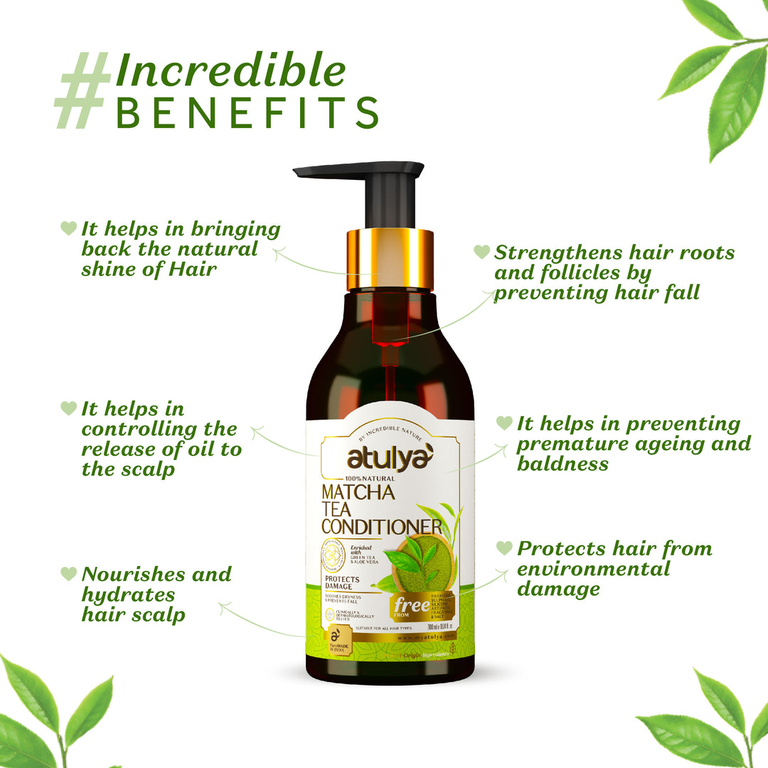 atulya Incredible Benefits of Matcha Tea Hair Conditioner