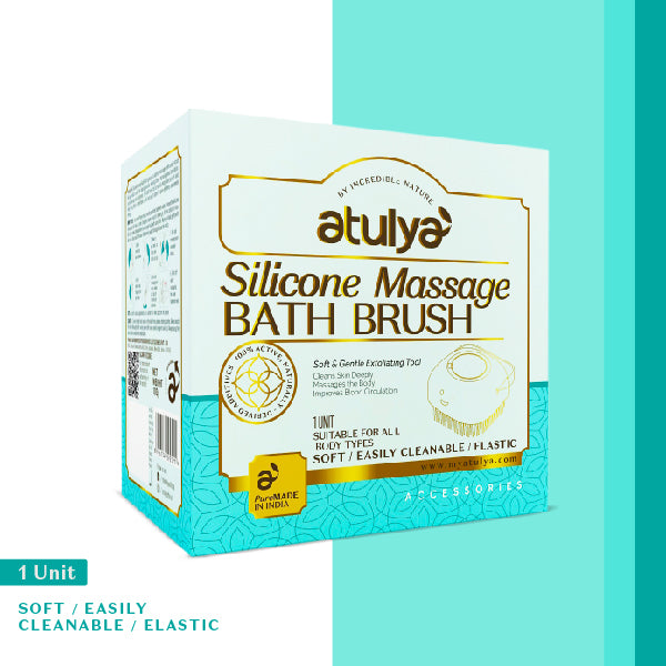 atulya Silicone Massage Bath Brush for Exfoliating Skin